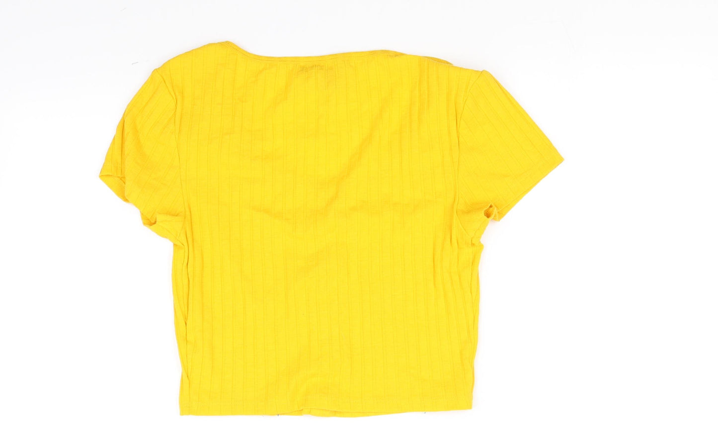 Primark Womens Yellow   Basic T-Shirt Size S