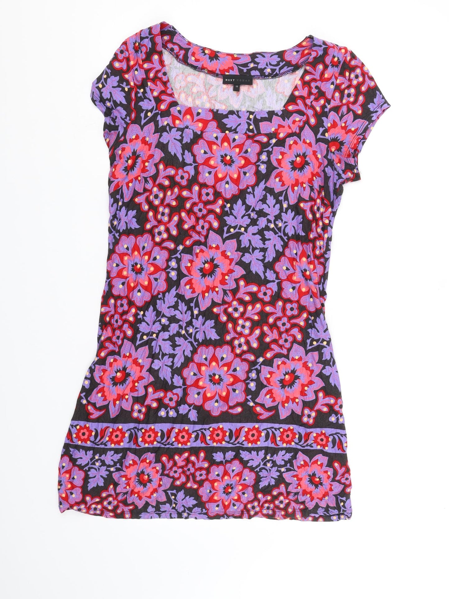 NEXT Womens Purple Floral  Fit & Flare  Size 12
