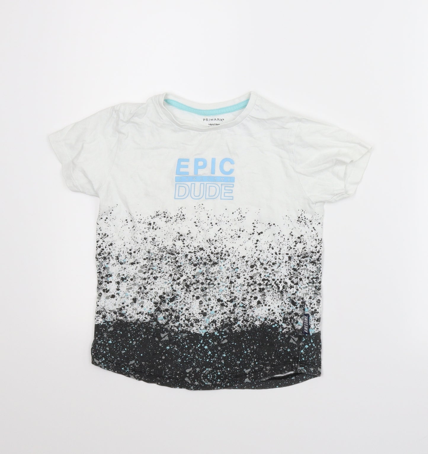 Primark Boys Grey   Basic T-Shirt Size 5-6 Years