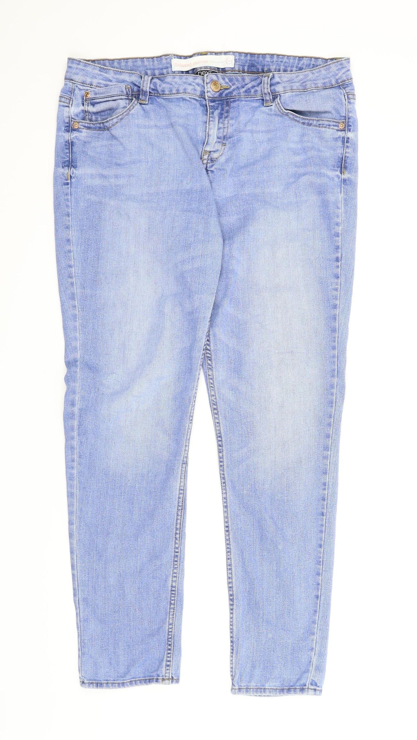 NEXT Womens Blue  Denim Skinny Jeans Size 16 L29 in