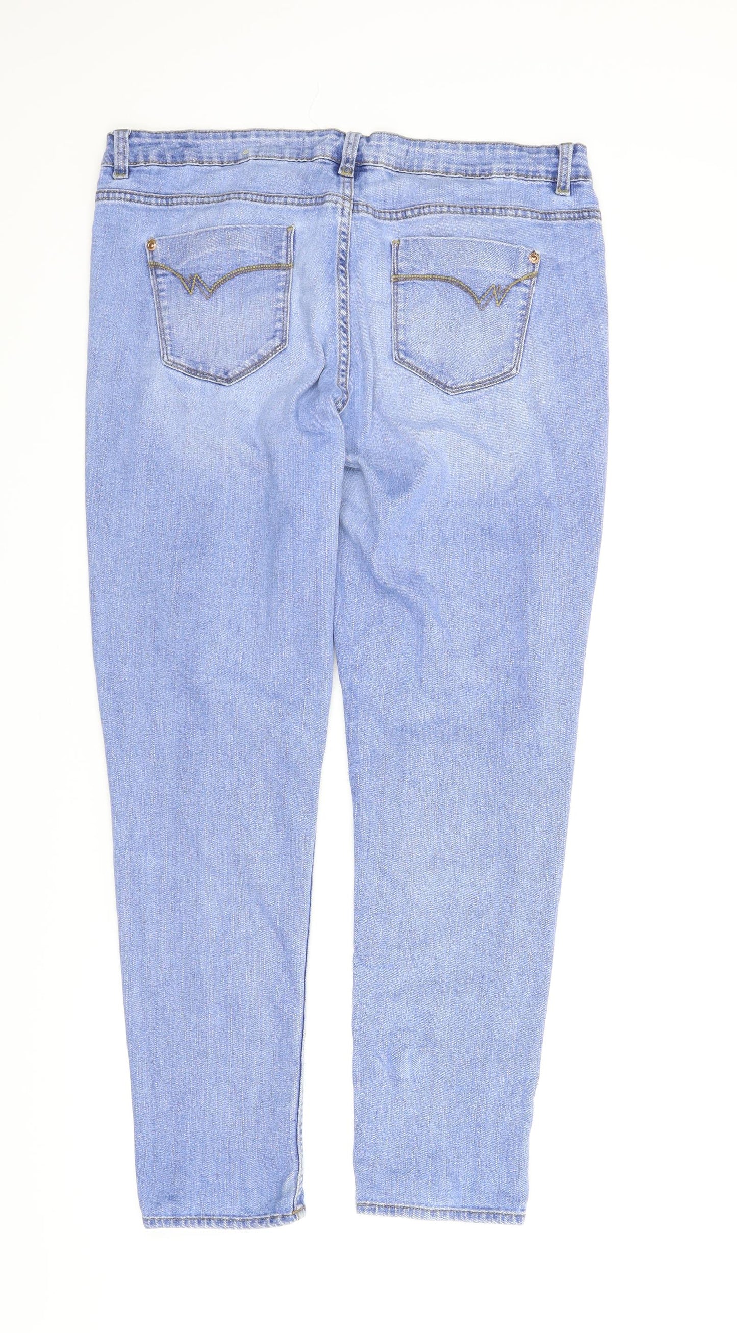 NEXT Womens Blue  Denim Skinny Jeans Size 16 L29 in