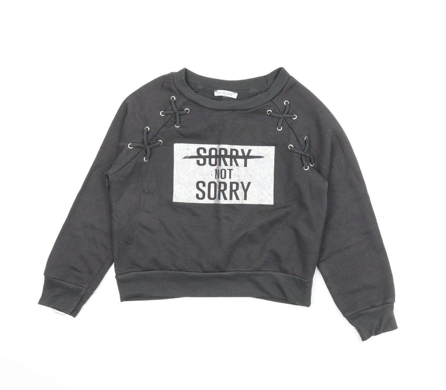 Primark Girls Grey   Pullover Sweatshirt Size 7-8 Years