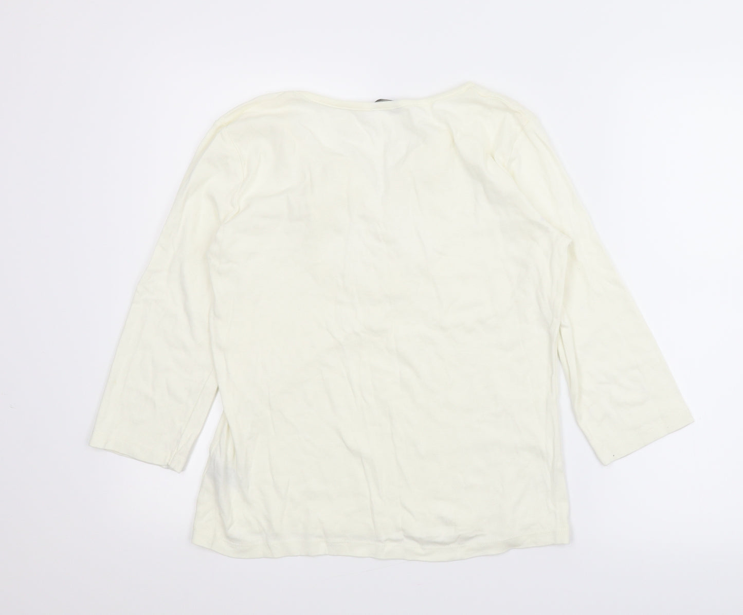 M&Co Womens Ivory   Basic Blouse Size L