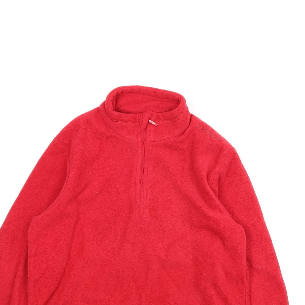 Oxlane Girls Red  Fleece Pullover Jumper Size 10 Years