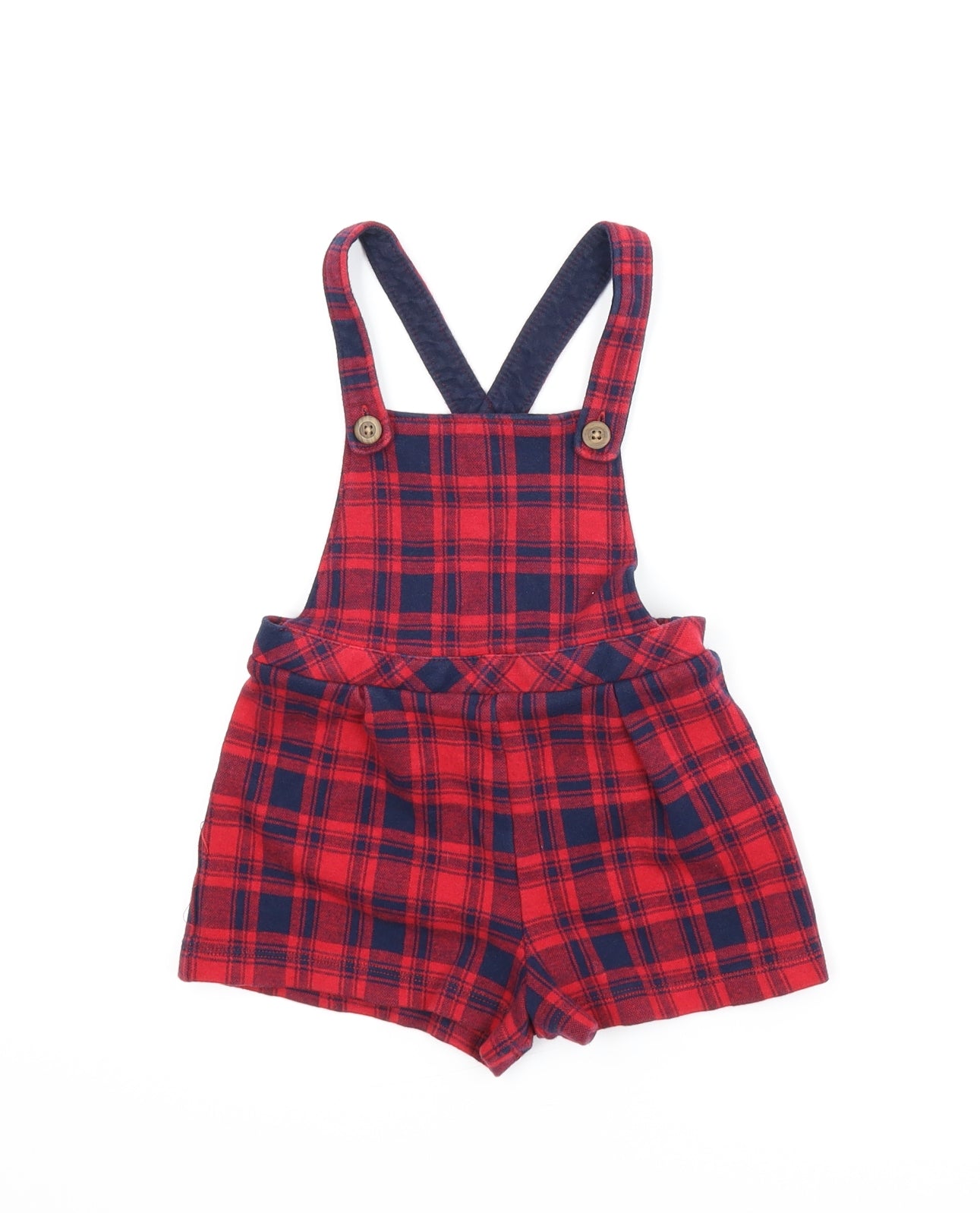 F&F Girls Red Check  Romper One-Piece Size 2-3 Years