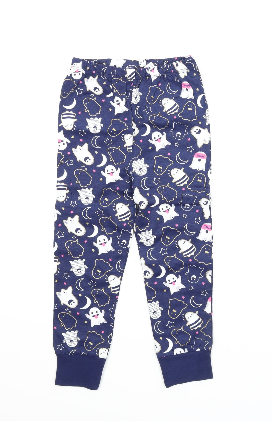 TU Girls Blue Solid  Capri Pyjama Set Size 4-5 Years  - Ghost