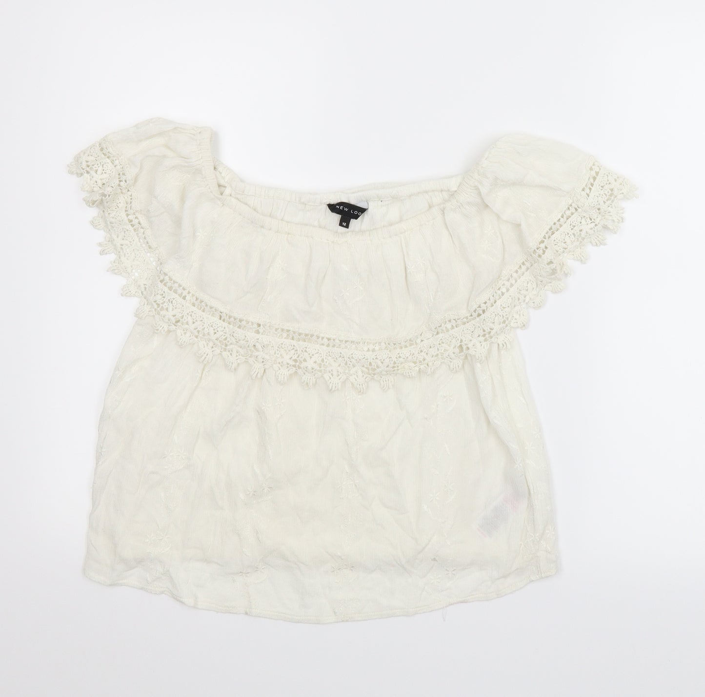 New Look Womens White   Basic Blouse Size 12
