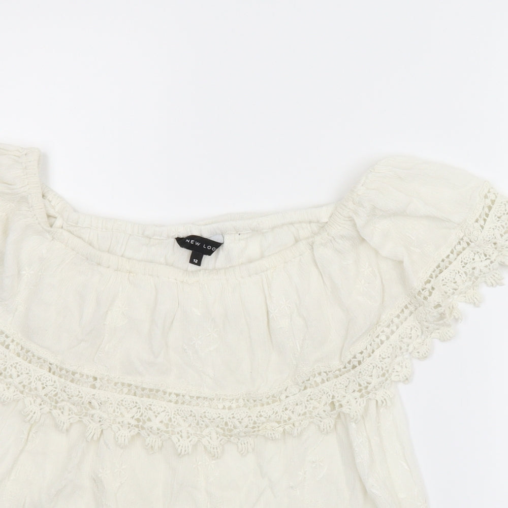 New Look Womens White   Basic Blouse Size 12