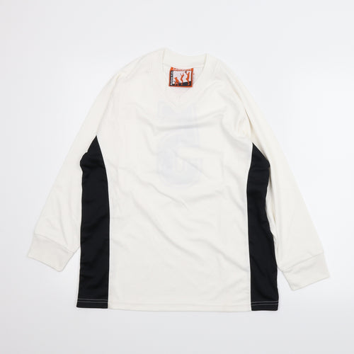 Sainsburys Boys White   Basic T-Shirt Size L