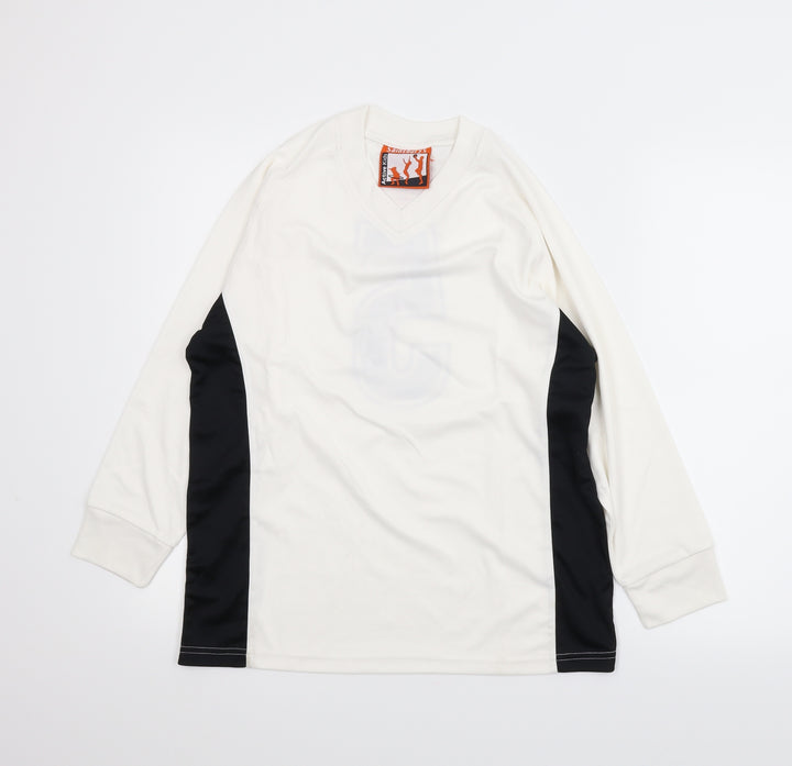 Sainsburys Boys White   Basic T-Shirt Size L