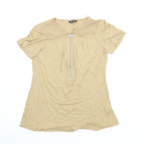 Select Womens Beige   Basic Blouse Size 12