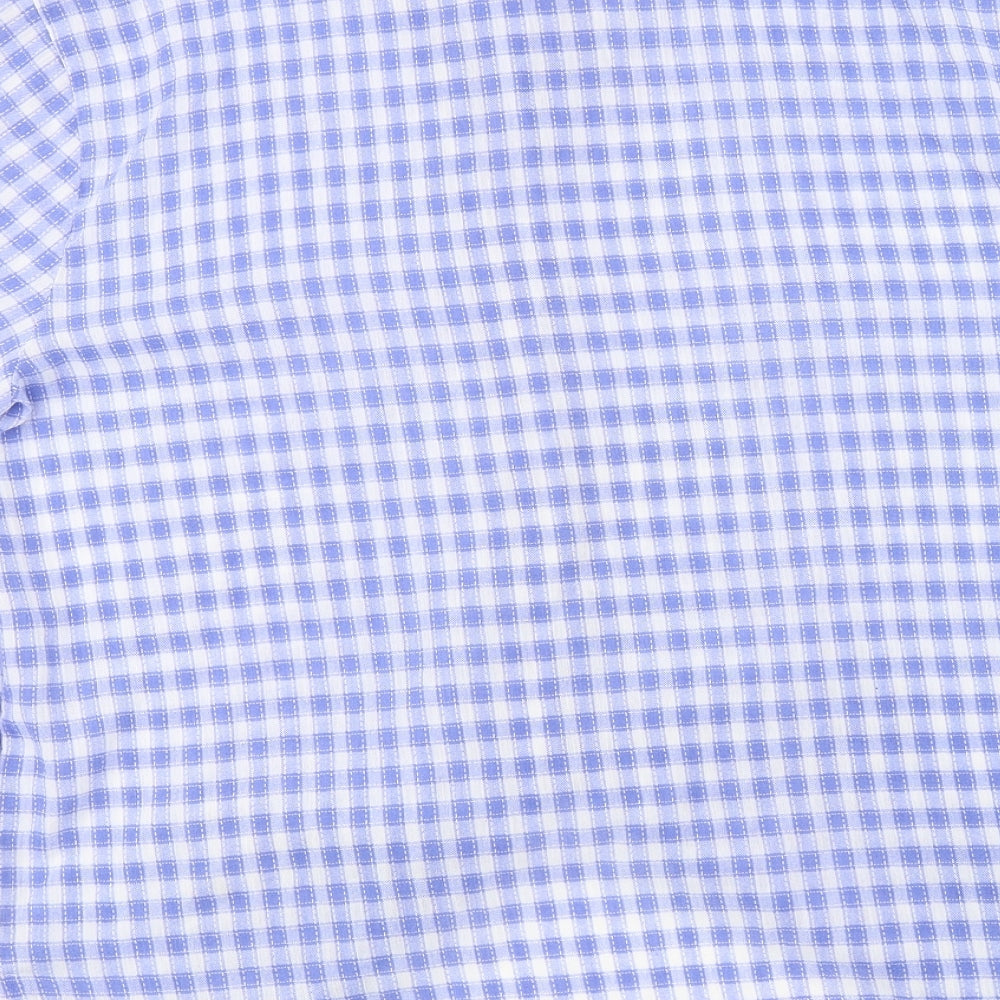 Best Basics  Womens Blue Check  Basic Button-Up Size 20