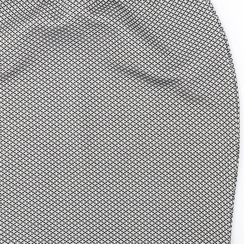 George  Womens White Check  A-Line Skirt Size 10