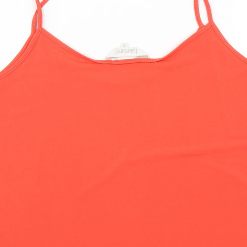 Lakeland  Womens Orange   Basic T-Shirt Size 14