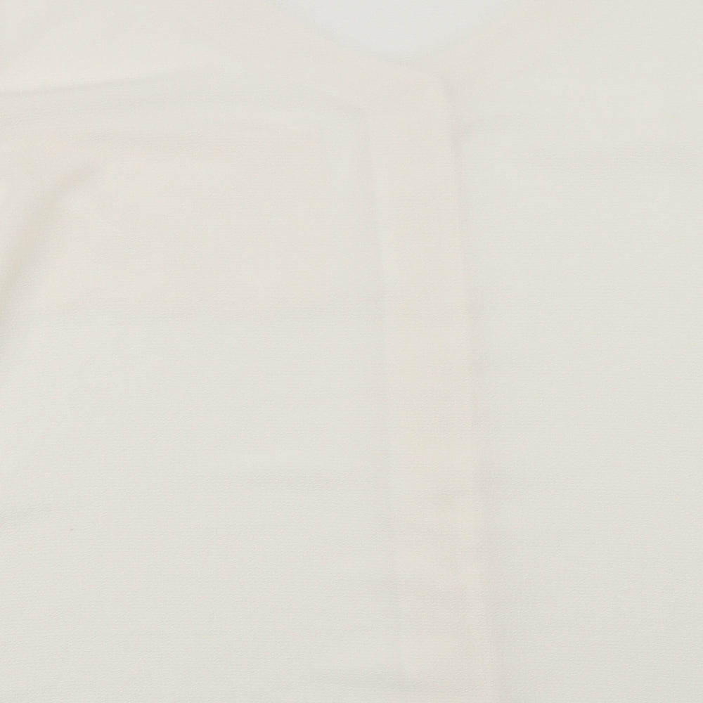 Papaya  Womens Ivory   Basic Button-Up Size 16