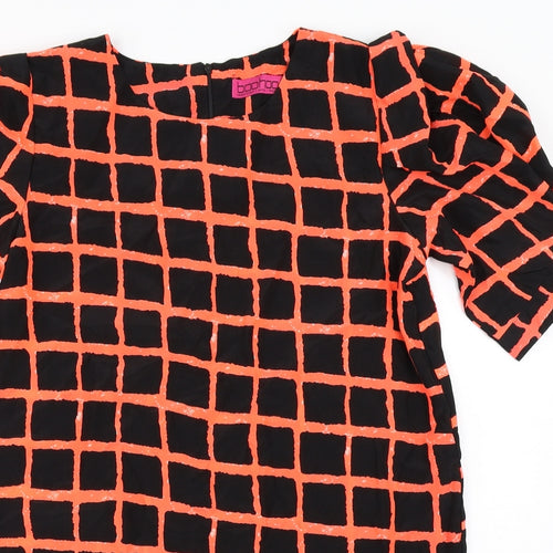 Boohoo  Womens Black Check  A-Line  Size 12