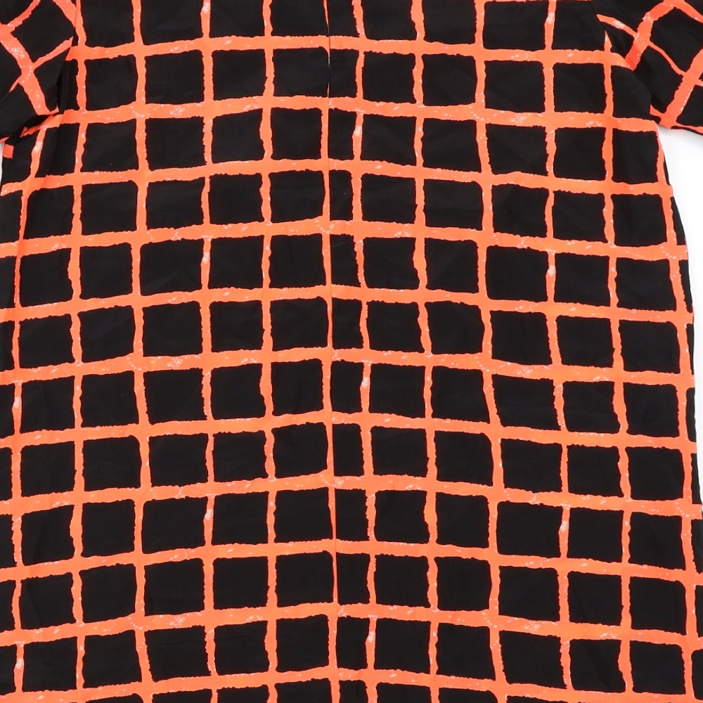 Boohoo  Womens Black Check  A-Line  Size 12