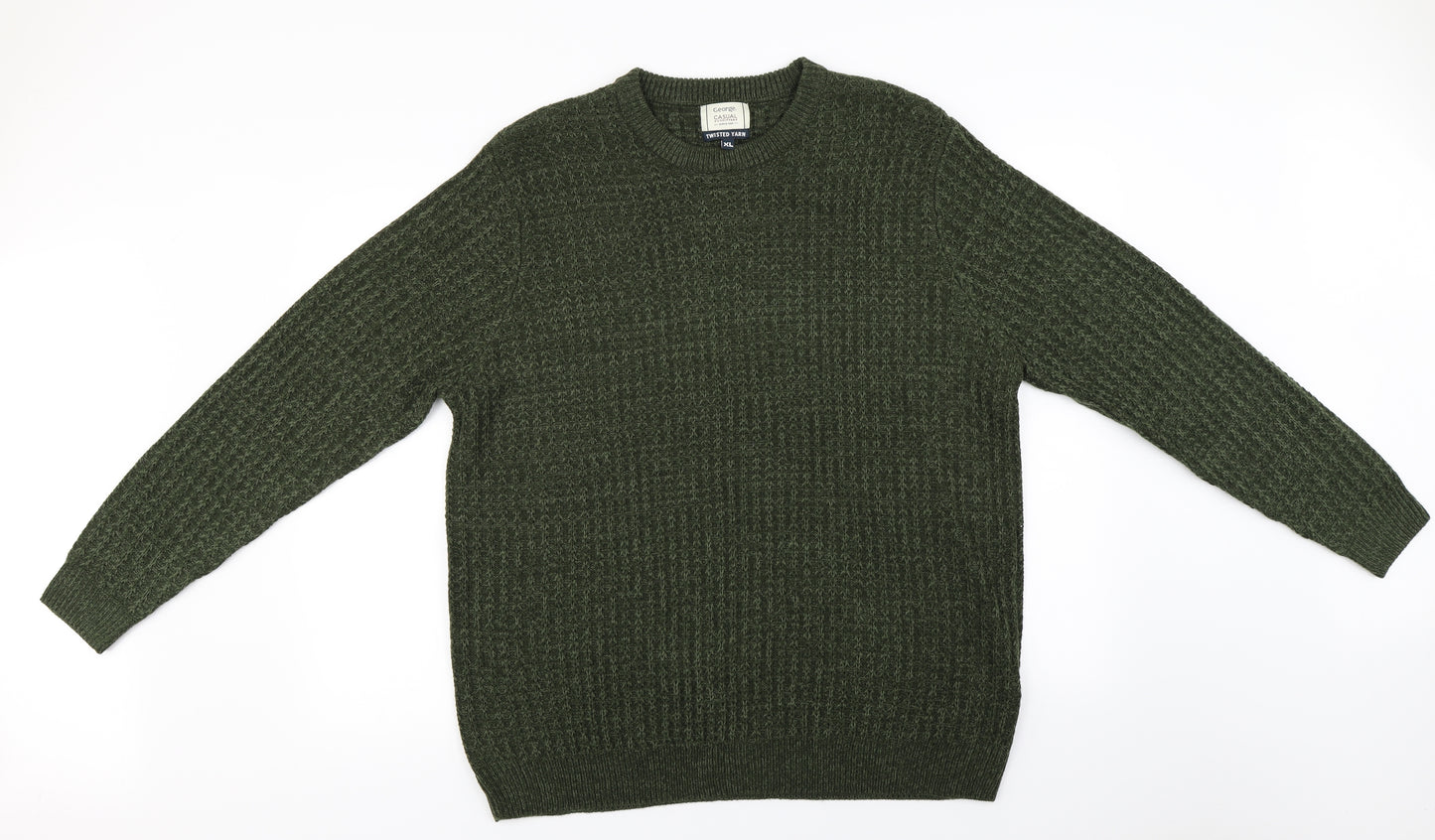 George  Mens Green   Pullover Jumper Size XL