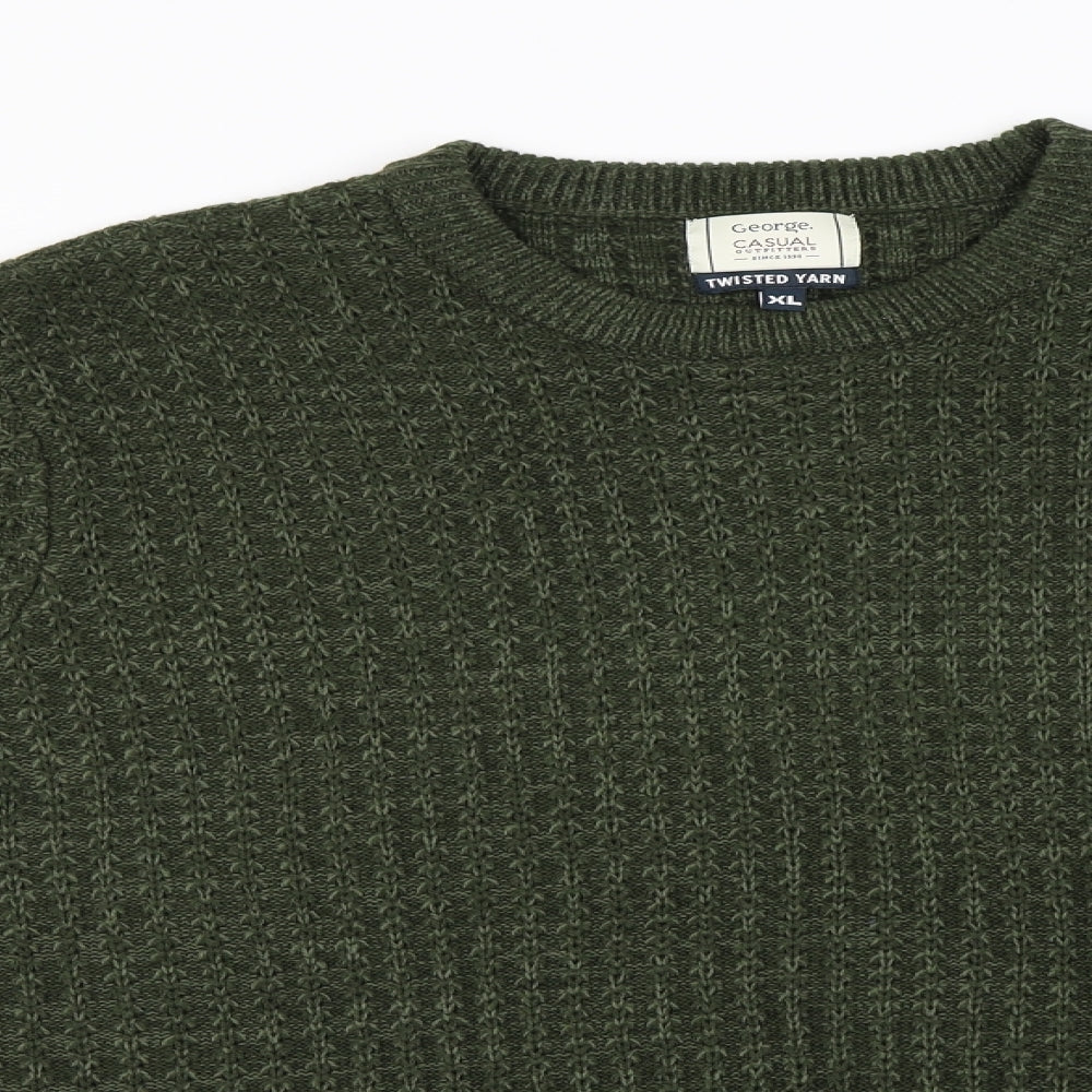 George  Mens Green   Pullover Jumper Size XL