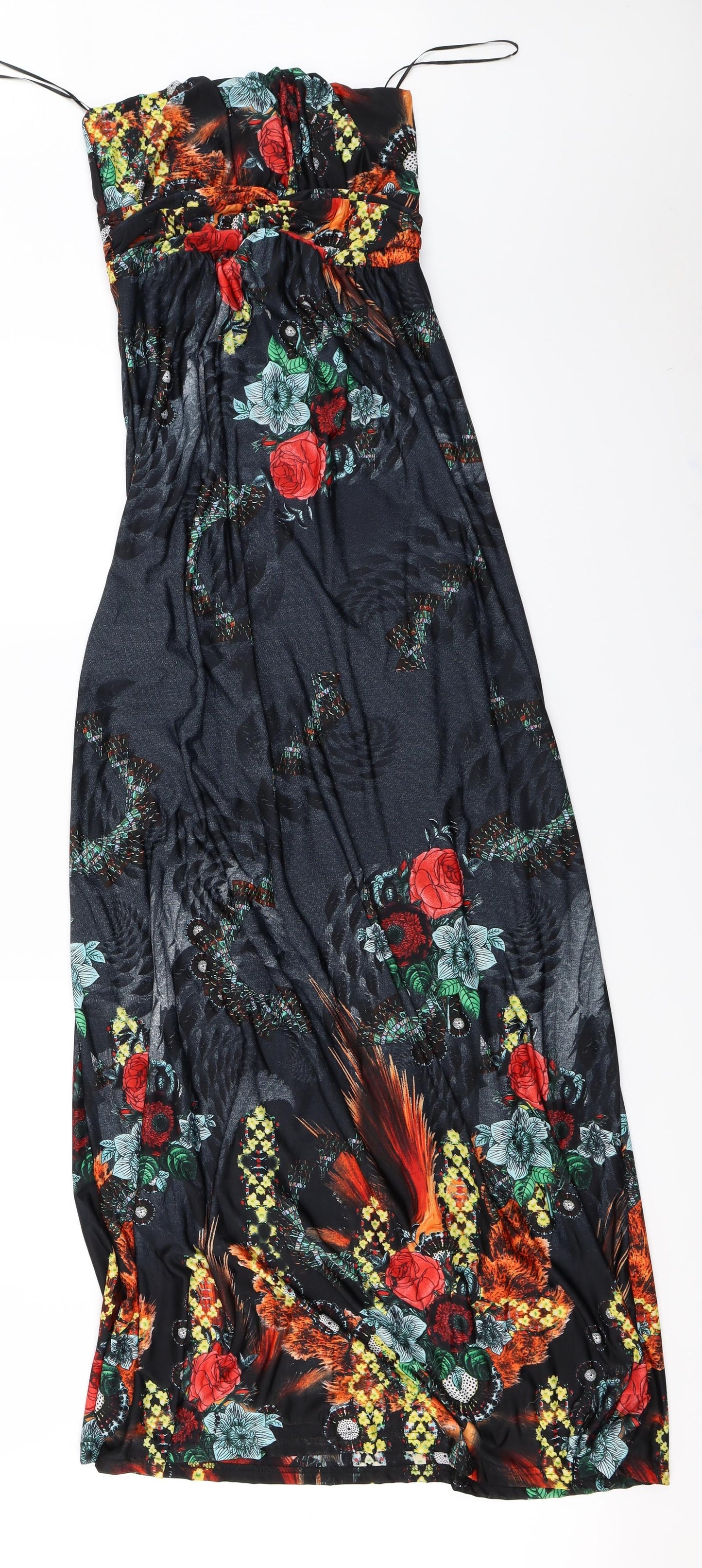 izabel london  Womens Grey Floral  A-Line  Size 8