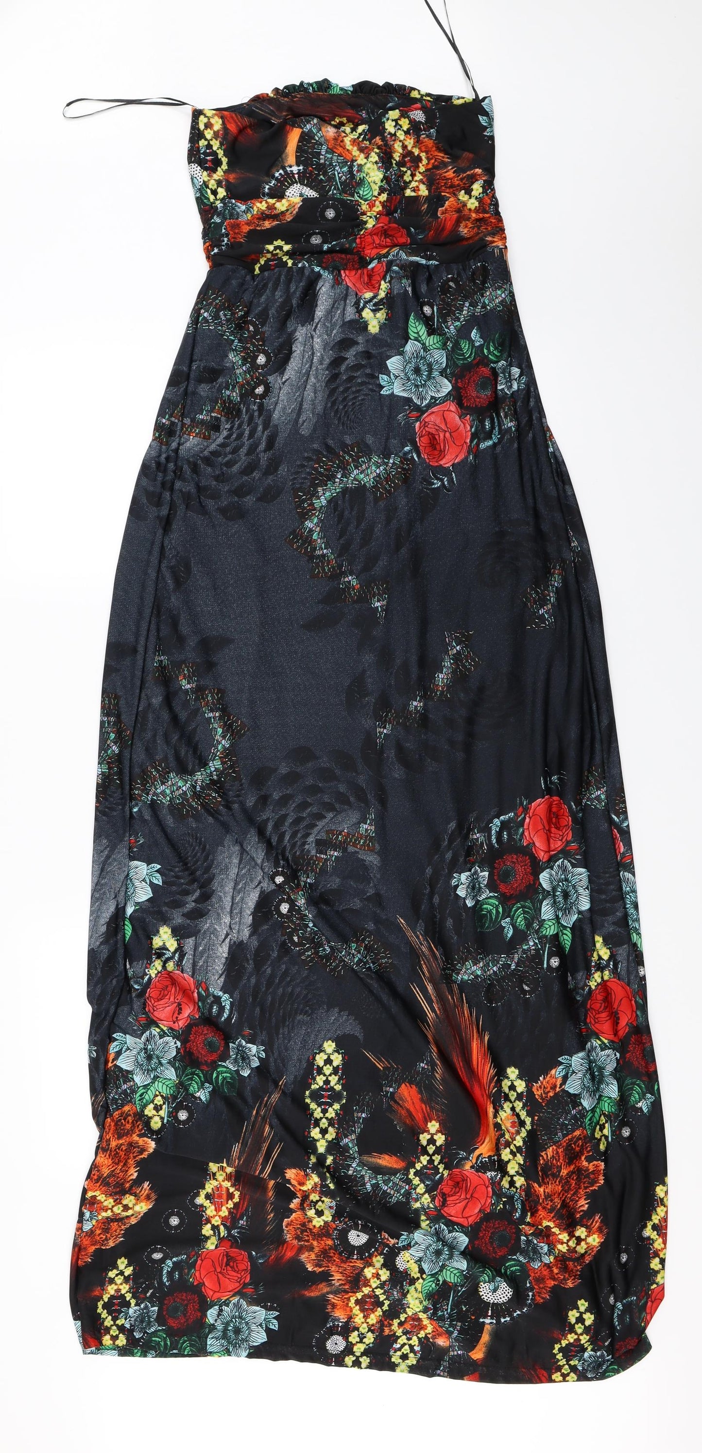 izabel london  Womens Grey Floral  A-Line  Size 8