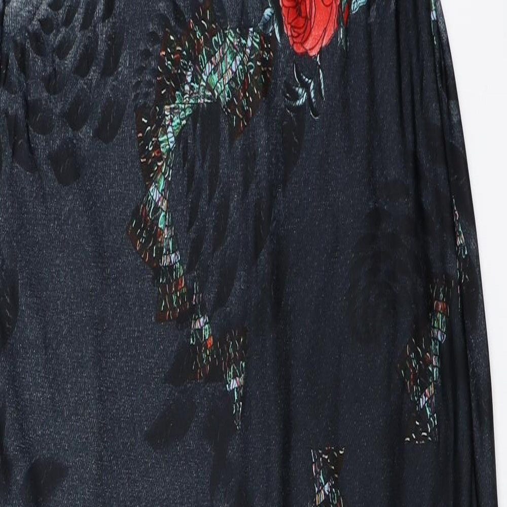 izabel london  Womens Grey Floral  A-Line  Size 8