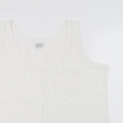 JD Williams  Womens White Animal Print  Basic T-Shirt Size 20