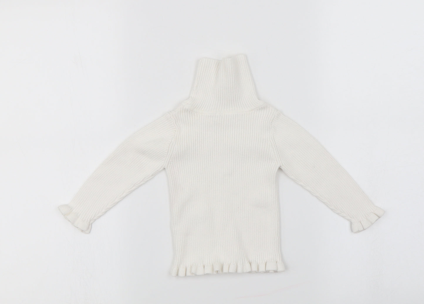 Matalan  Girls White   Pullover Jumper Size 6-9 Months