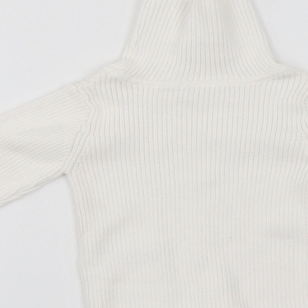Matalan  Girls White   Pullover Jumper Size 6-9 Months
