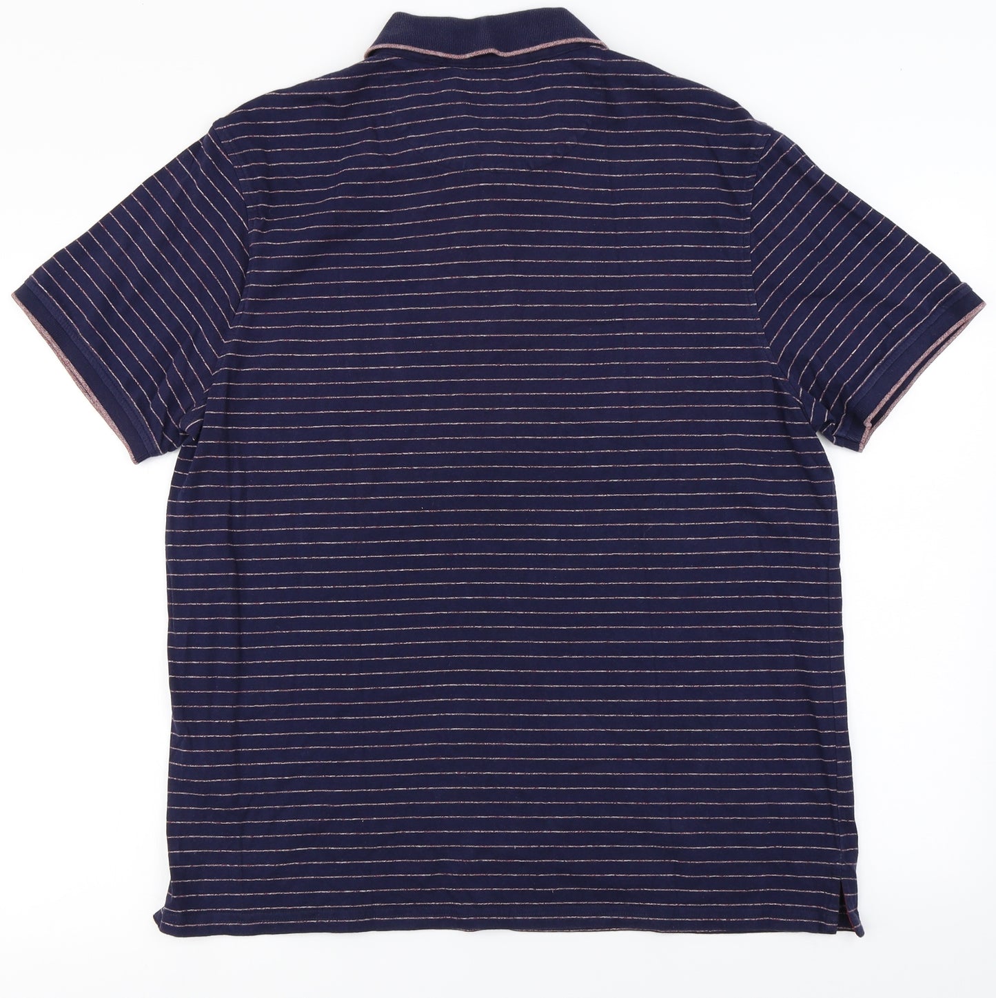 Hammond & CO  Mens Blue Striped   Polo Size L