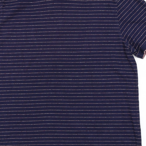 Hammond & CO  Mens Blue Striped   Polo Size L