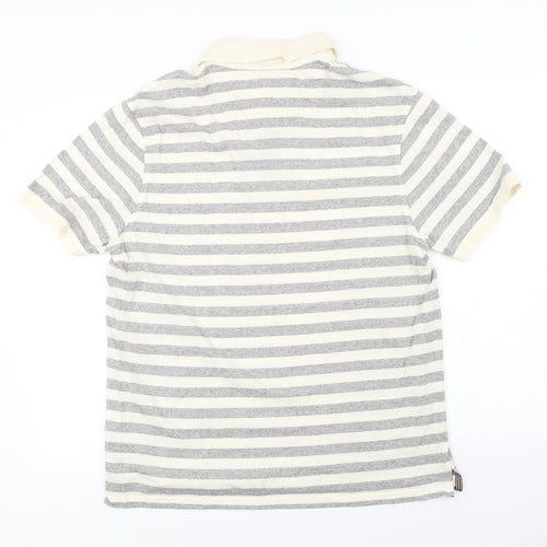 Hammond & CO  Mens Ivory Striped   Polo Size L