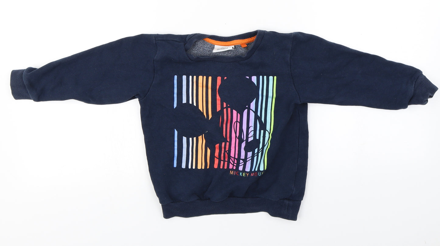 NEXT  Girls Blue   Pullover Jumper Size 3-4 Years  - Disney Mickey Mouse