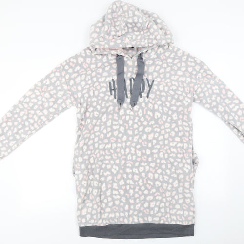 ESMARA  Womens Grey Animal Print  Pullover Hoodie Size M