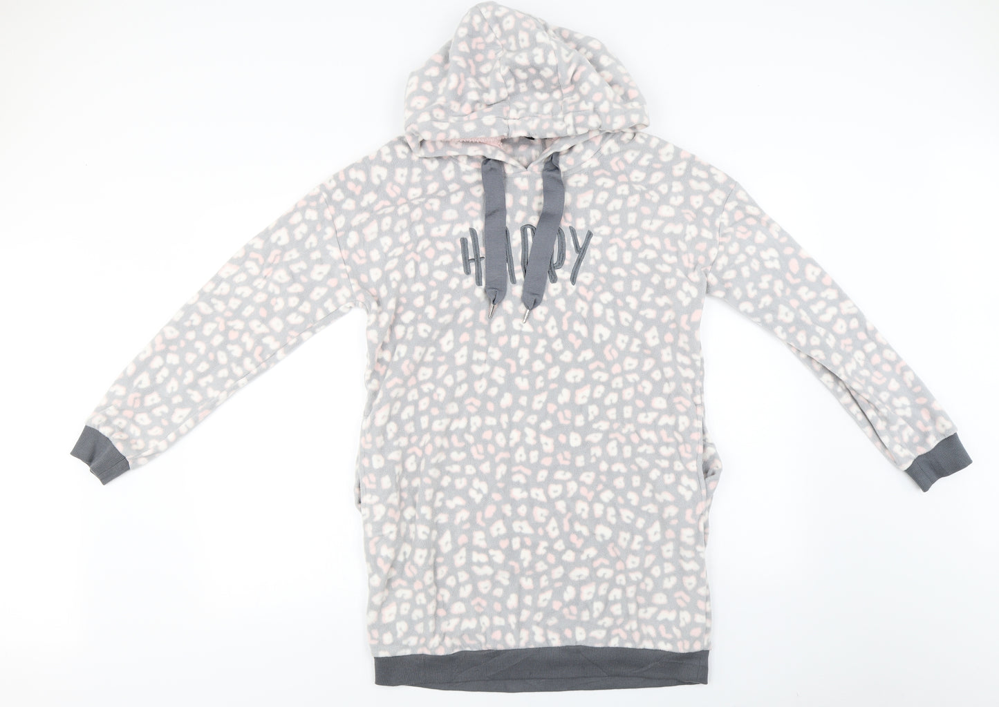 ESMARA  Womens Grey Animal Print  Pullover Hoodie Size M