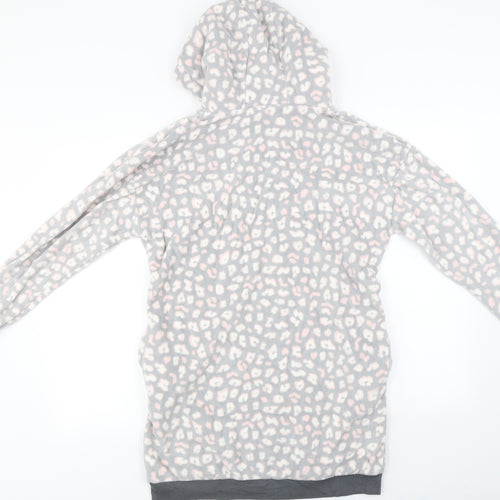 ESMARA  Womens Grey Animal Print  Pullover Hoodie Size M