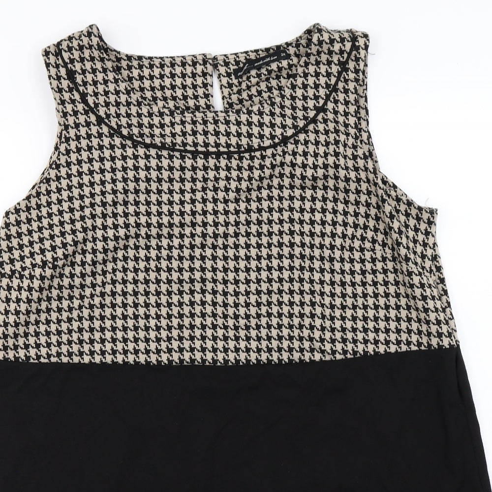 NEXT  Womens Black Check  A-Line  Size 24