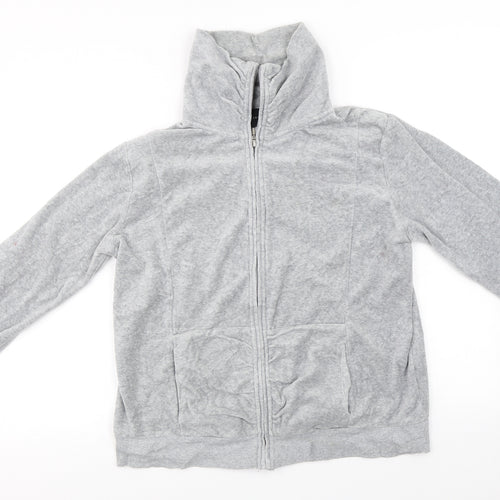 Miss Fiori  Womens Grey   Full Zip Jumper Size 14