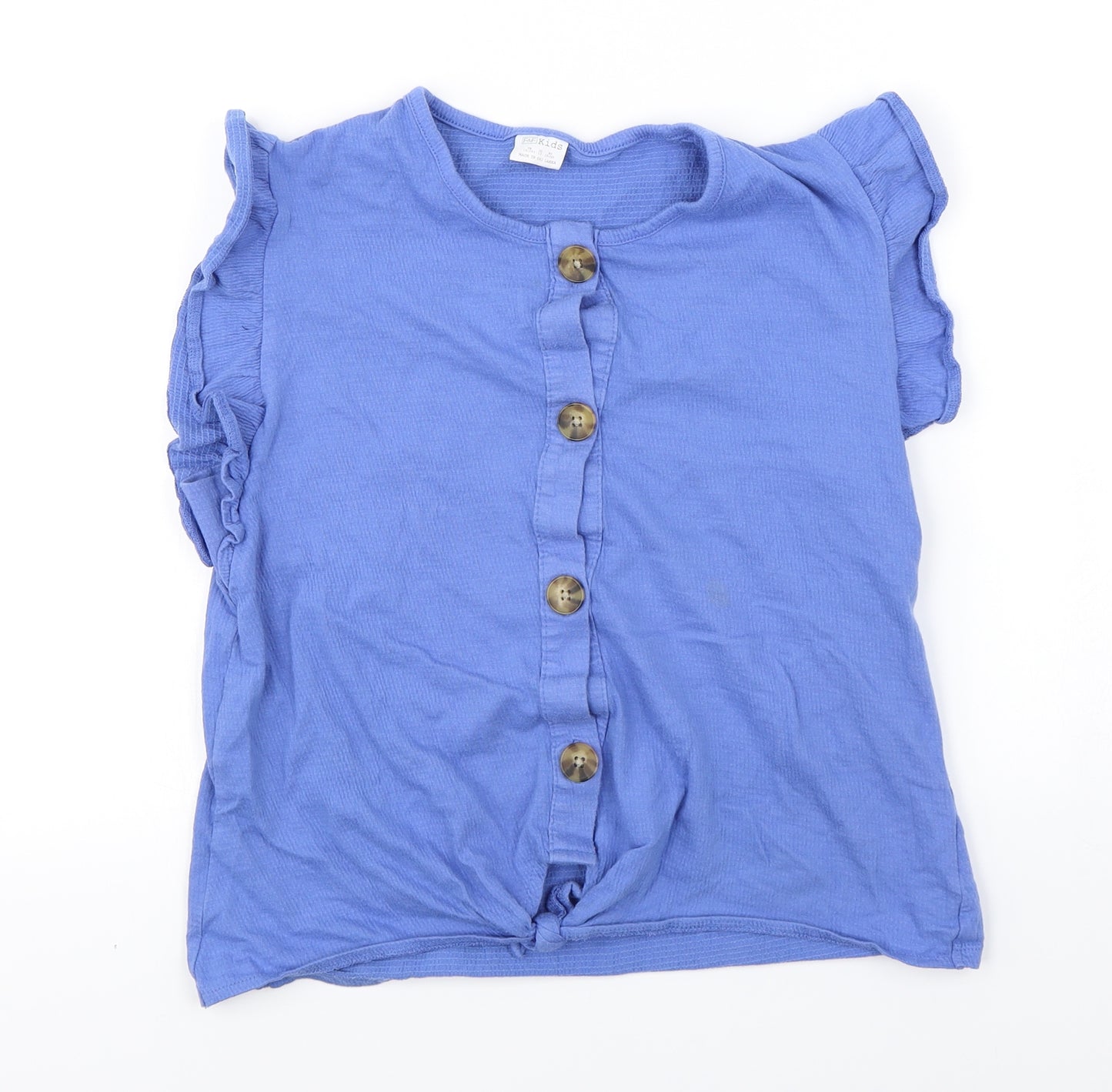 F&F  Girls Blue   Basic Button-Up Size 13-14 Years