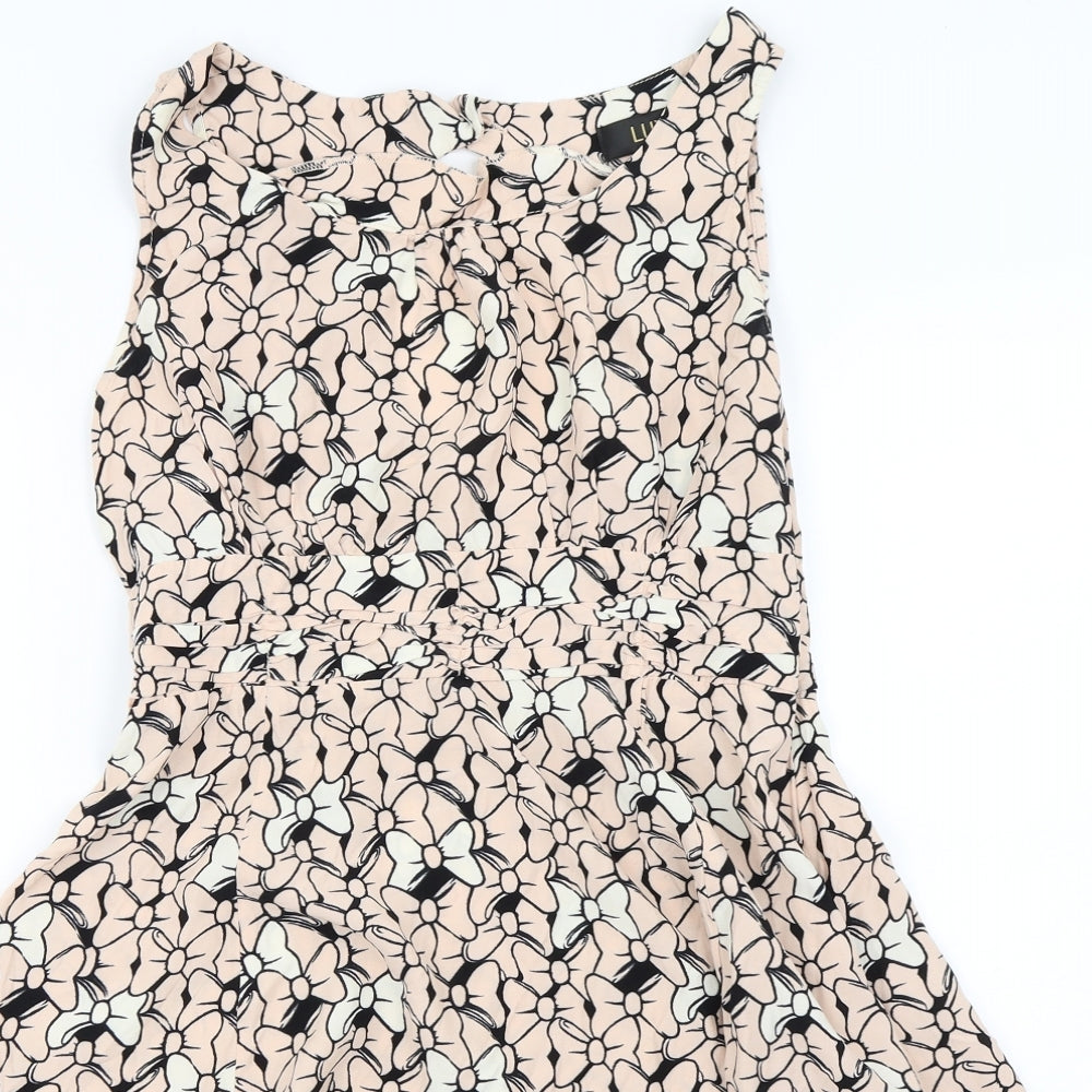 Luxe Womens Pink Floral  A-Line  Size 14
