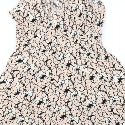 Luxe Womens Pink Floral  A-Line  Size 14