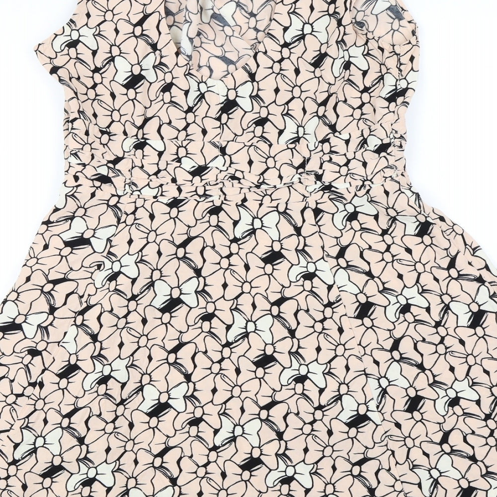 Luxe Womens Pink Floral  A-Line  Size 14