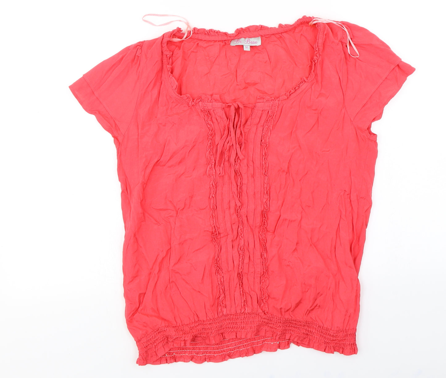 be beau Womens Pink   Basic Blouse Size 12