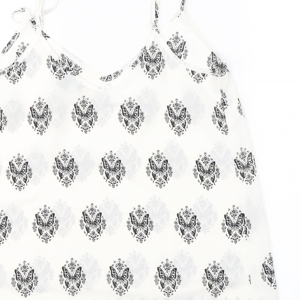 Atmosphere  Womens White Floral  Basic Blouse Size 10