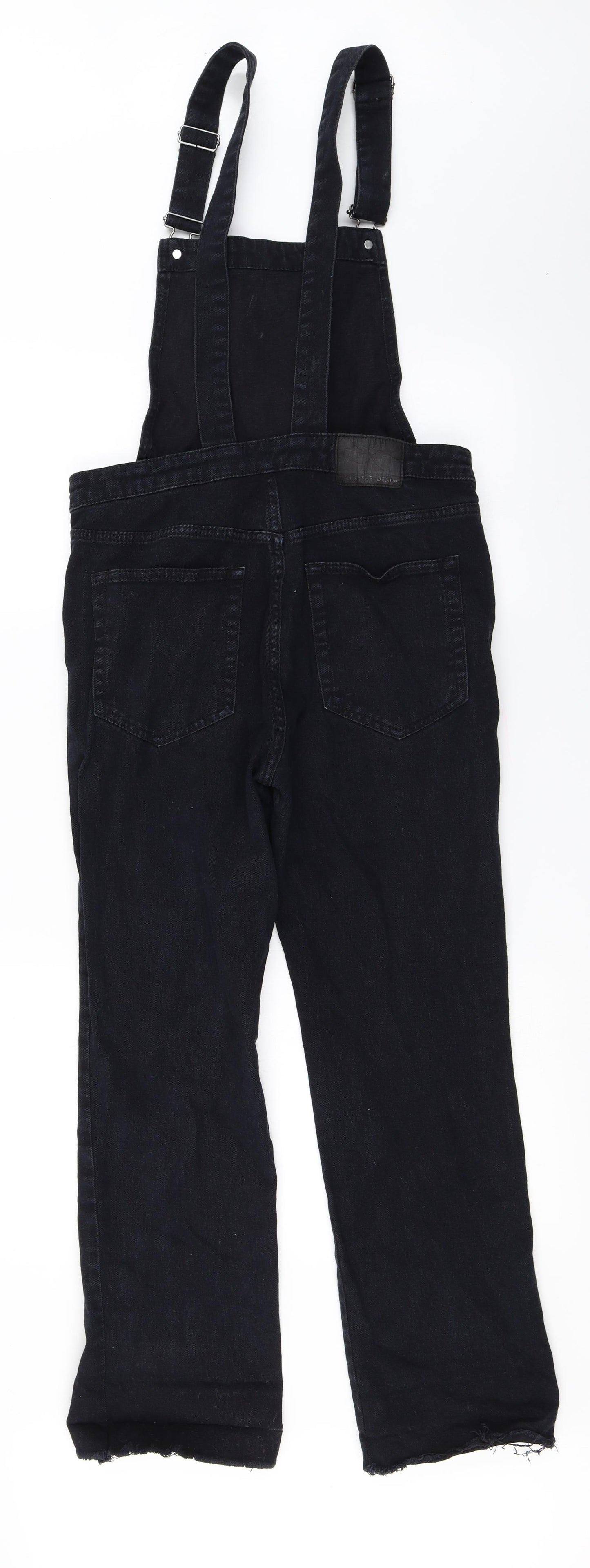 Pull&Bear Womens Black   Dungaree One-Piece Size L