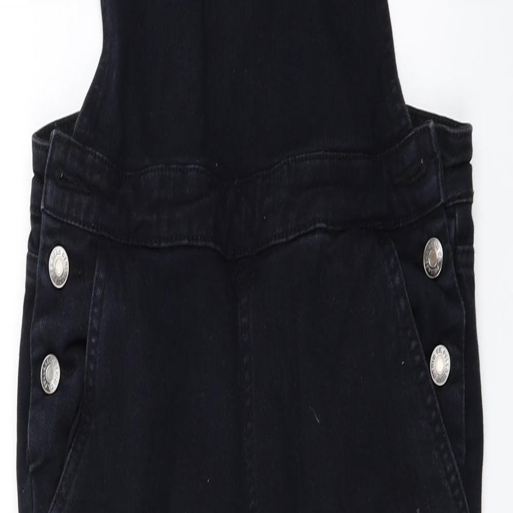 Pull&Bear Womens Black   Dungaree One-Piece Size L