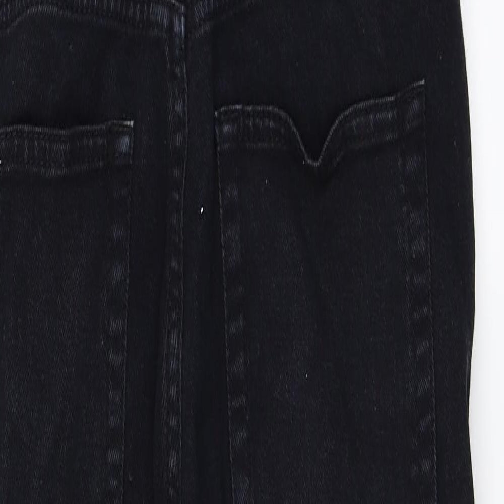 Pull&Bear Womens Black   Dungaree One-Piece Size L
