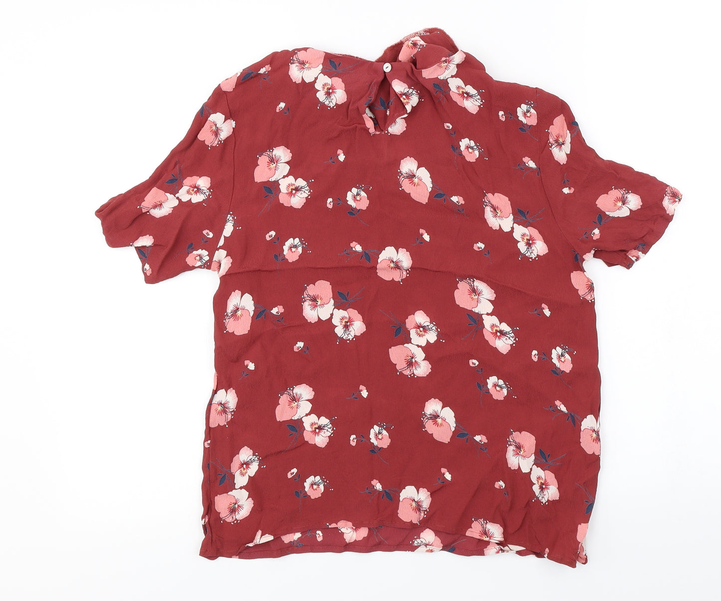 Marks and Spencer  Womens Red Floral  Basic Blouse Size 12