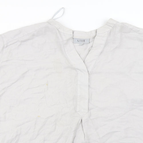 live  Womens Grey   Basic T-Shirt Size 16