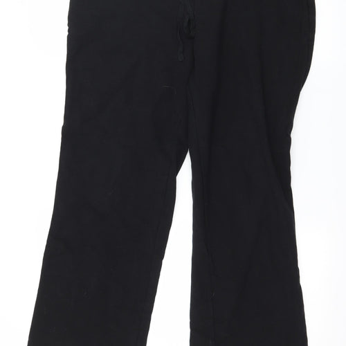 Marks and Spencer Womens Black  Jersey Jogger Trousers Size 16 L27 in